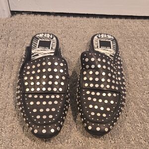 Dolce Vita Black Loafers with Silver Accents